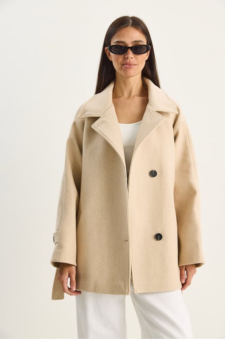 Oversized Midi Jas met Knopsluiting - Image 2