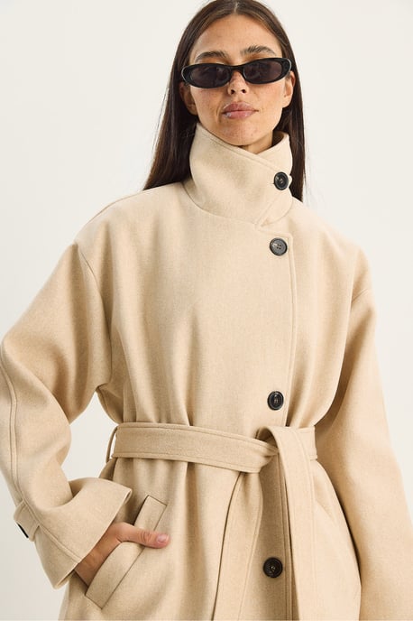 Oversized Midi Jas met Knopsluiting - Image 4