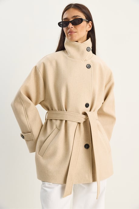 Oversized Midi Jas met Knopsluiting - Image 5