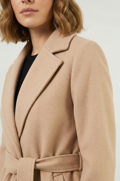 Geknoopte Midi Coat met Jas kraag - Image 4