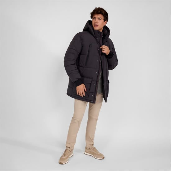 Men's Minoti Padded Parka in Charcoal - Image 3