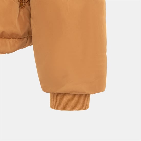 Women's I Saw It First Solid Patterned Hooded Snap Button Fur Trim Ribbed Cuff Parka Jacket in Yellow - Image 5