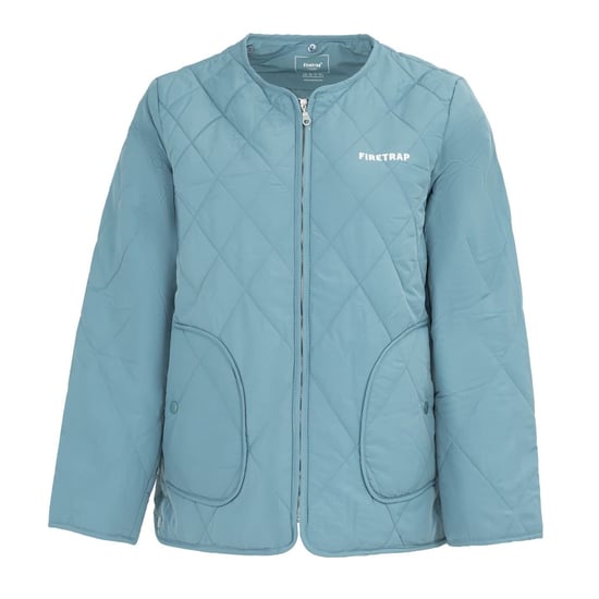 Women's Firetrap Quilted Jacket in Blue - Image 4