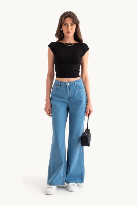 High Waist Super Wide Leg Jeans - Image 3