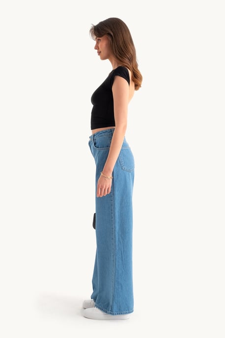 High Waist Super Wide Leg Jeans - Image 5