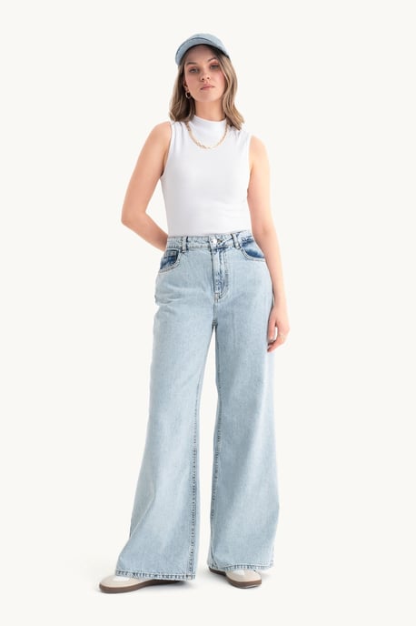 High Waist Super Wide Leg Jeans - Image 2