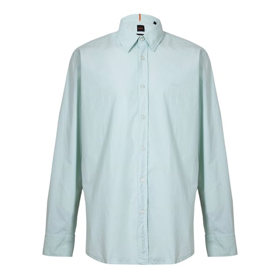 Men's Boss Relegant 6 M Plain Long Sleeve Shirt in Open Blue - Image 1