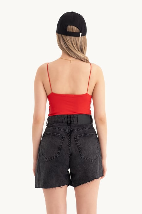 Spaghetti Remmar Basic Cropped Cami Topp - Image 2