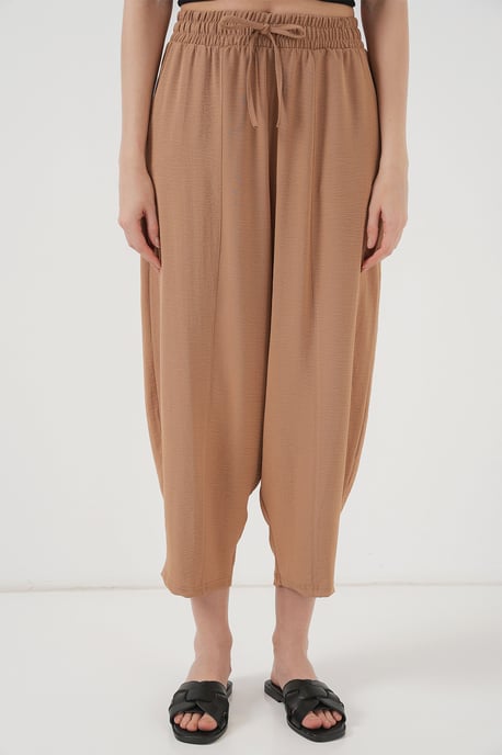 Textured Salwar Pants with Drawstring Waist - Image 2