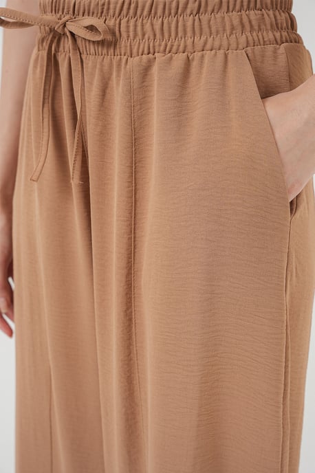 Textured Salwar Pants with Drawstring Waist - Image 5