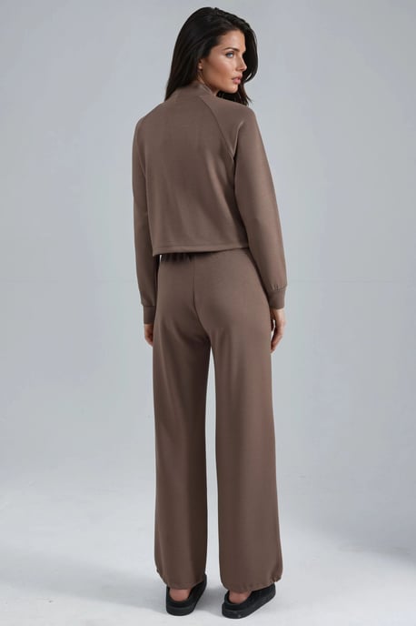 Modal Touch Half Turtleneck Blouse & Elastic Waist Pants - Image 3