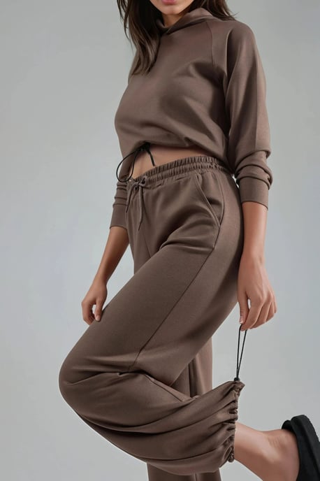 Modal Touch Half Turtleneck Blouse & Elastic Waist Pants - Image 5