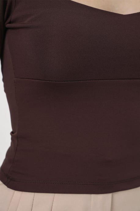 Långärmad Figursydd Blus med Hjärtkrage - Image 4