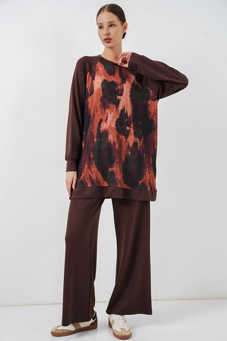 Oversized Abstract Print Coltrui & Broek Set - Image 4
