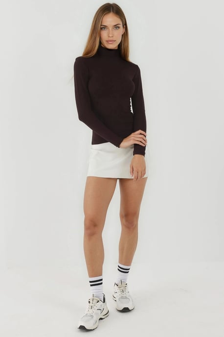 Ultra Zachte Aanraak Slim Fit Coltrui Gebreide Top - Image 3
