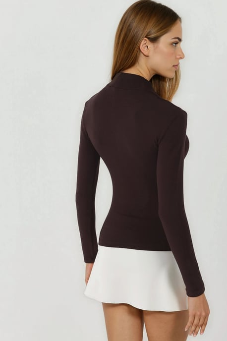 Ultra Zachte Aanraak Slim Fit Coltrui Gebreide Top - Image 4