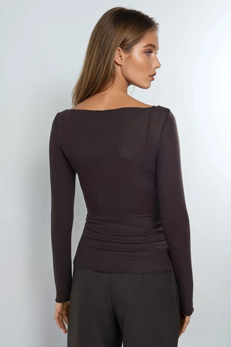 Boothals Kasjmiermix Ultra Lichte Blouse - Image 3