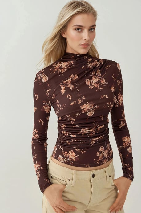 Langarmgedrukt T-shirt - Image 6
