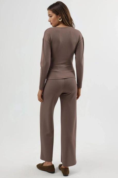Accessoire Detail Blouse & Broek Twee-Stuk Set - Image 3