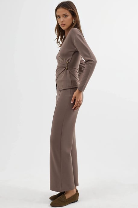 Accessoire Detail Blouse & Broek Twee-Stuk Set - Image 5