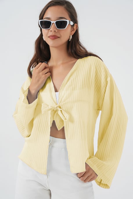 V-hals Blouse met Strik - Image 1