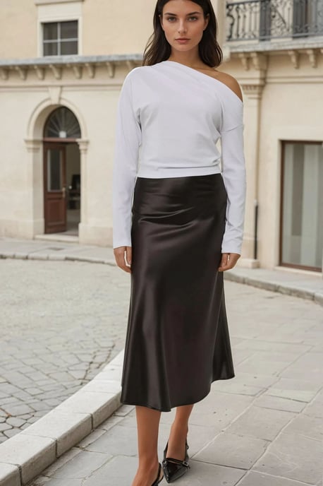 Asymmetrisk halsdräkt blus - Image 5