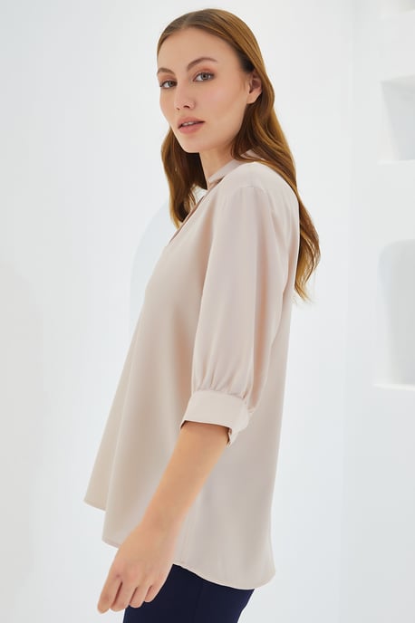 Polo Kraag Losse Pasvorm Blouse - Image 3