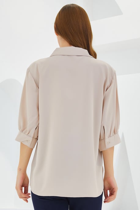 Polo Kraag Losse Pasvorm Blouse - Image 5