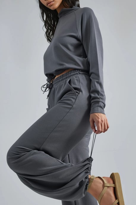 Modal Touch Half Turtleneck Blouse & Elastic Waist Pants - Image 5