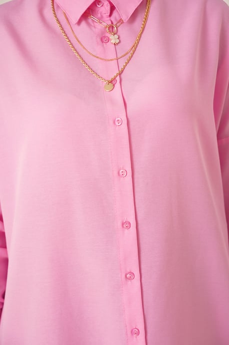 Lange Poplin Shirt met Knoopsluiting - Image 4
