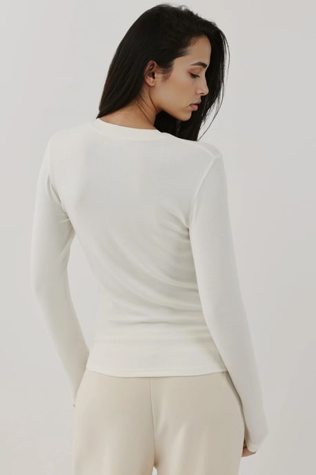 Ultra Soft Touch Slim Fit Crew Neck Long Sleeve Basic Top - Image 6