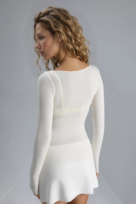 Boot-Hals Kasjmiermix Ultra Lichte Blouse - Image 4