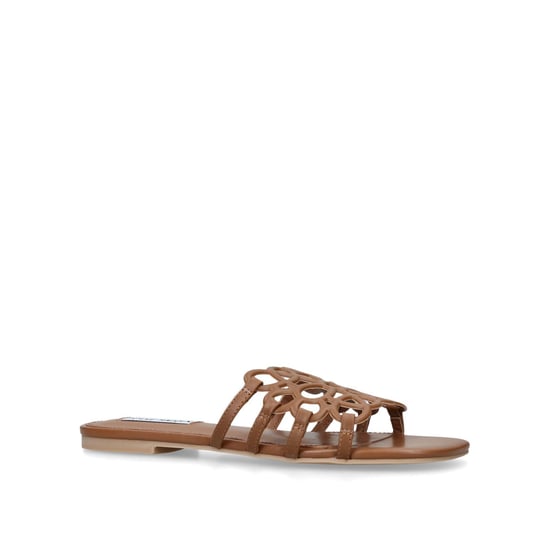 Leather Lotus Tan Sandals - Image 4