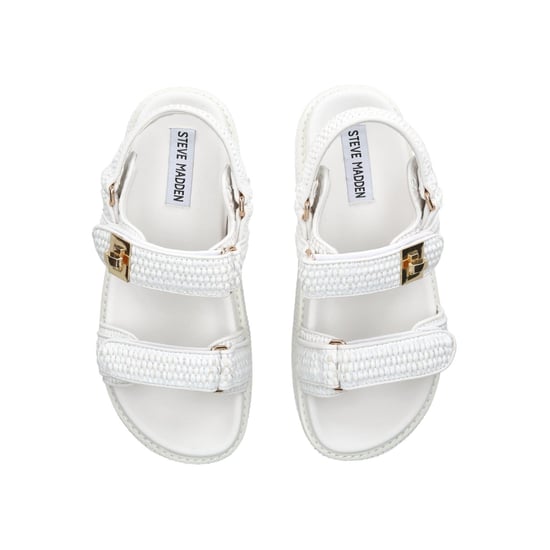 Bigmona White Raffia Sandals - Image 2