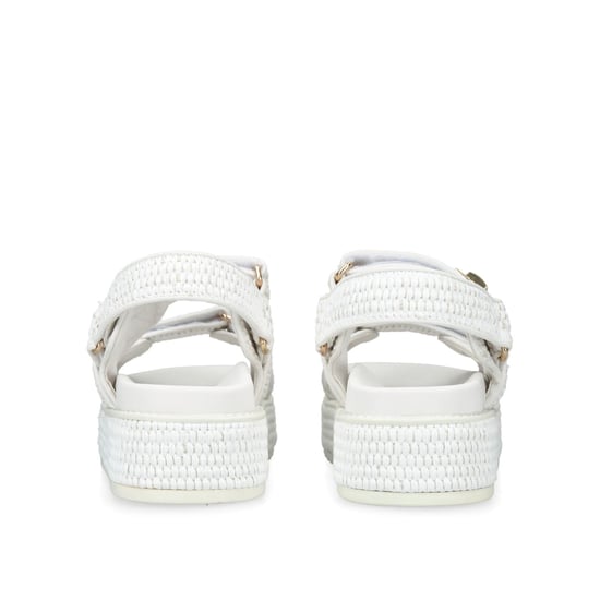 Bigmona White Raffia Sandals - Image 3