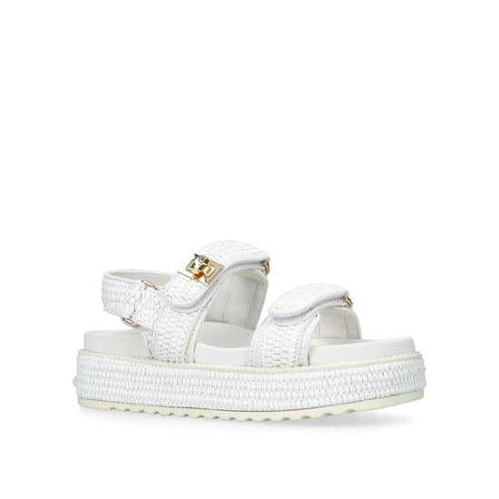 Bigmona White Raffia Sandals - Image 4