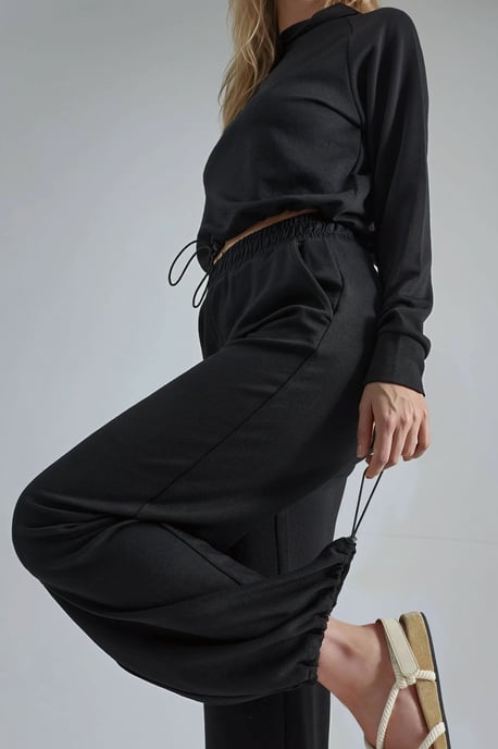 Modal Touch Half Turtleneck Blouse & Elastic Waist Pants - Image 6