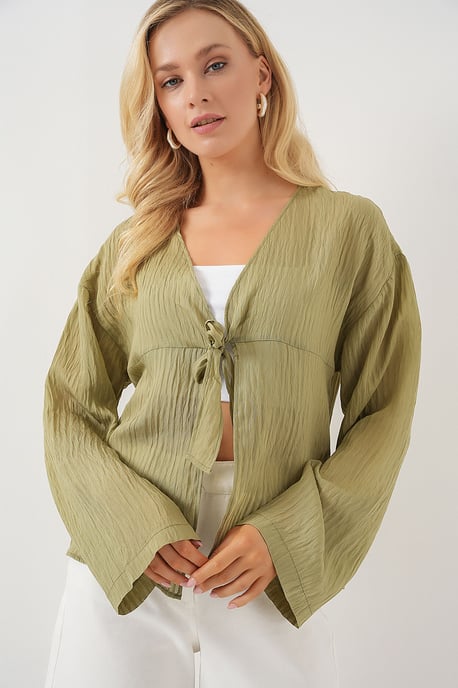 V-hals Blouse met Strik - Image 4