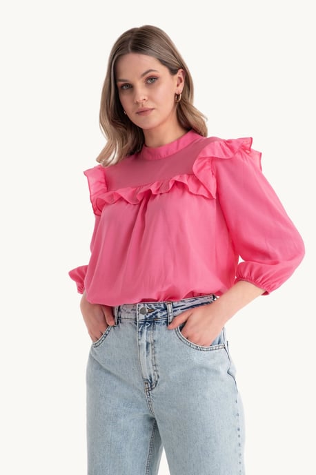 Rundhalsad Lätt Blus - Image 1