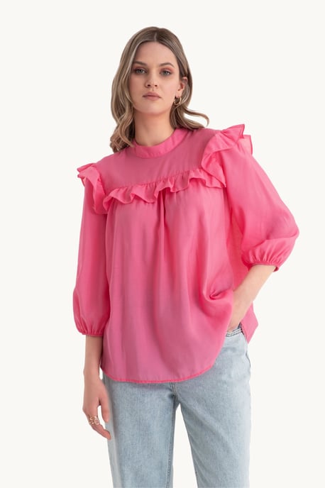 Rundhalsad Lätt Blus - Image 2