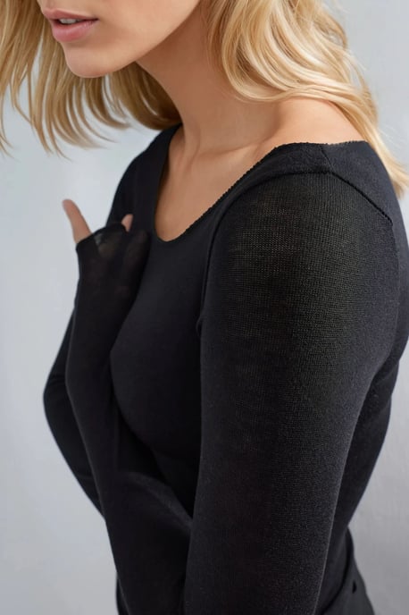 Boot Hals Kasjmiermix Ultra Lichtgewicht Blouse - Image 5