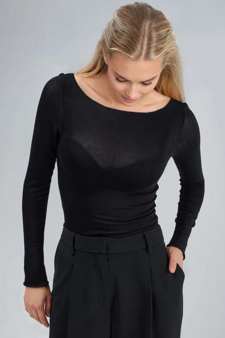 Boot Hals Kasjmiermix Ultra Lichtgewicht Blouse - Image 6