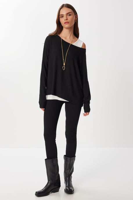 Bootkraag Lange Mouw Blouse - Image 3