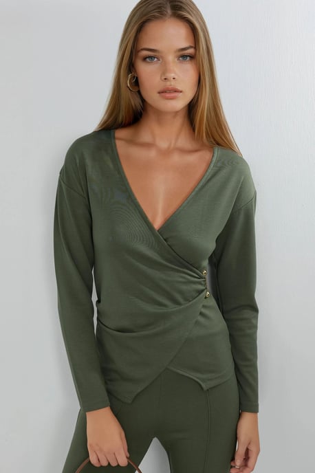Accessoire Detail Blouse & Broek Twee-Delige Set - Image 3