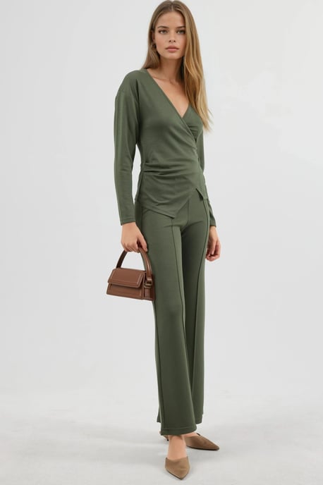 Accessoire Detail Blouse & Broek Twee-Delige Set - Image 6