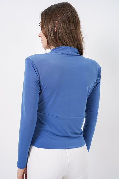 V-ringad Draperad Blus - Image 5