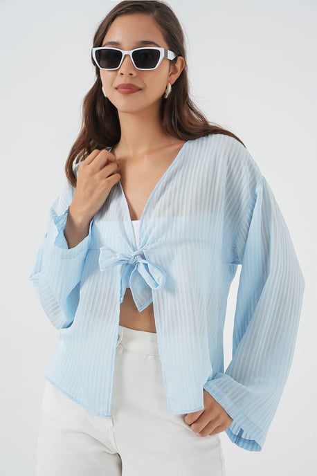 V-hals Blouse met Strik - Image 3