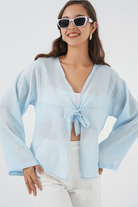 V-hals Blouse met Strik - Image 5