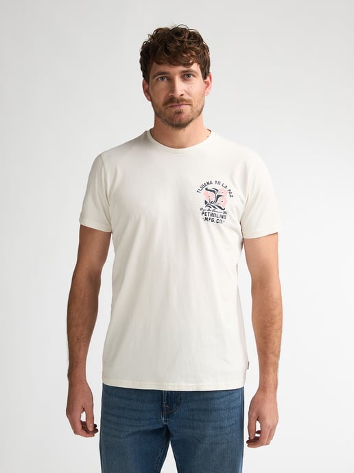 Petrol Industries - Heren T-shirt met print Onix - Wit - Image 3