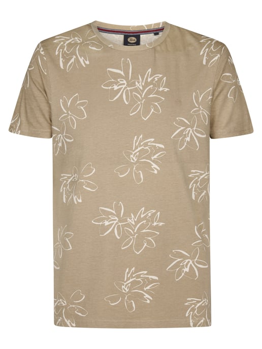 Petrol Industries - Heren T-shirt met all-over print Grafito - Oranje - Image 1